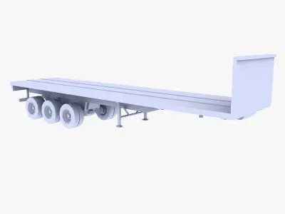 Truck Trailer  Low-poly 3D model