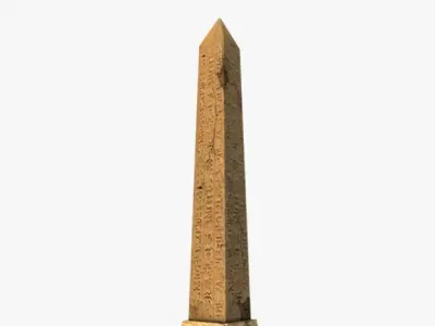 Low poly ancient obelisk Low-poly 3D model