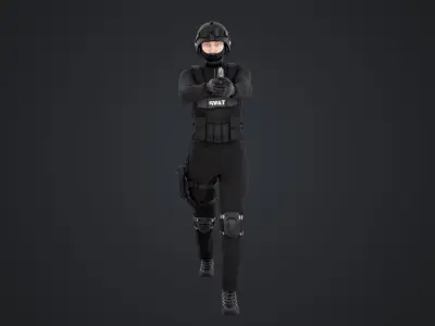 Female SWAT Officer 3D model
