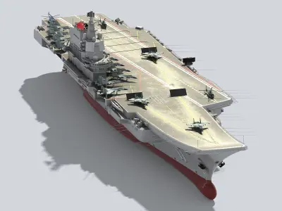 China Aircraft Carrier CV-17 Shandong 3D model