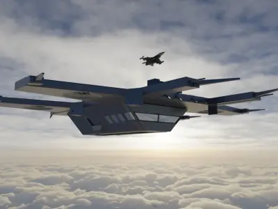 Helicarrier Low-poly 3D model