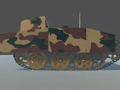 Sd Kfz 304 Springer2 3D Model Low-poly 3D model