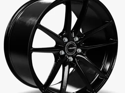 Velgen Wheels Lightweight Series VF5 Wheel Gloss Black Mustang Low-poly 3D model