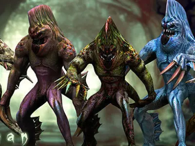 3DRT - Fishman  Low-poly 3D model