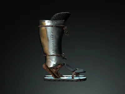 Japan Samurai Jambeau Low-poly 3D model