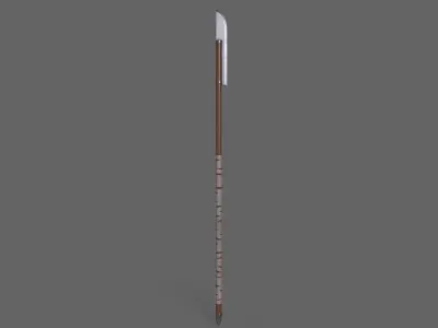PBR Polearm V3c Low-poly 3D model