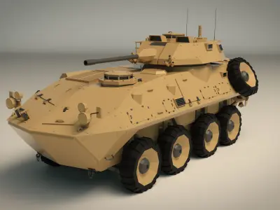 Low Poly Tank 05 Low-poly 3D model