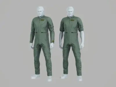 Flightsuit Low-poly 3D model