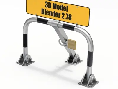 Parking Barrier 3D model buy