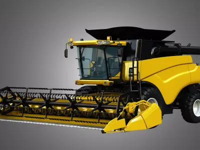NH - CR 9070 Combine Harvester - With Grain Harvester Head 3D model