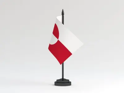 Table Flag Greenland Denmark 3D model