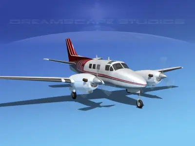Beechcraft King Air C90 V06 3D model