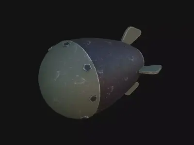 Nuclear Atom Bomb Low-poly 3D model