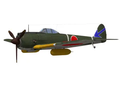 Ki43 Hayabusa type2-kou oscar 3D model