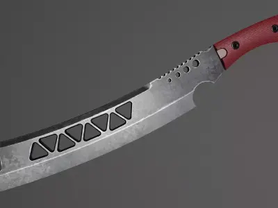 Machete-Sci fi Low-poly 3D model