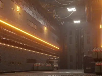 SCI-FI CORRIDORS PACK 3D model