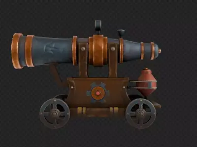  Pirate Cannon 3D model