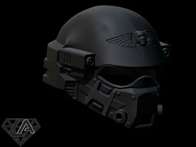 Warhammer custom concept helmet 3D print model