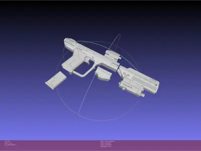 Halo ODST Socom Pistol Modular Shape 3D model