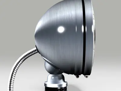 OFF ROAD FOG LIGHT 1 SILVER 3D model