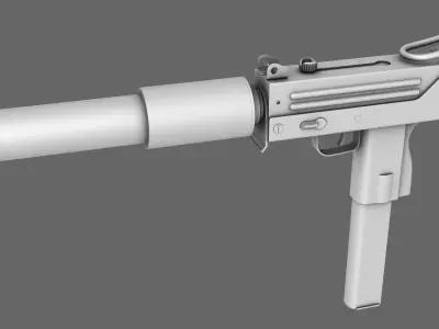 Ingram Mac 10 SMG Gun 9mm 3D model