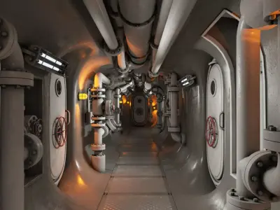 Submarine Corridor 002 3D model