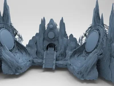 Great Mirror Pyramid mountains 3D model