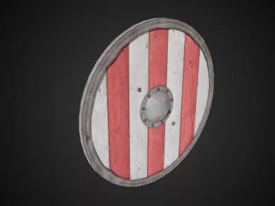 Medieval Viking Shield Low-poly 3D model purchase