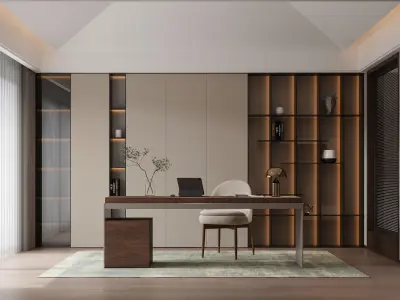 Modern Master Bedroom Suite 3D model