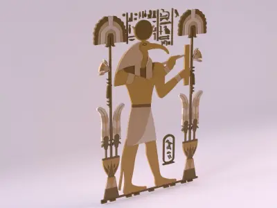 Egyptian Symbols - 047 Low-poly 3D model