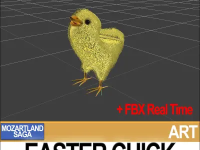 Easter Chick 3D model