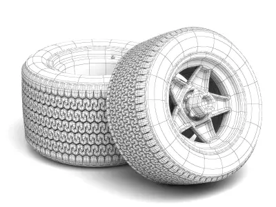 Firestone tyres - Campanolo rims 3D model