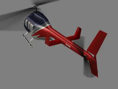 Jet Ranger V5 Helicopter Low-poly 3D model