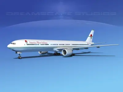 Boeing 777-300 MP America West 3D model