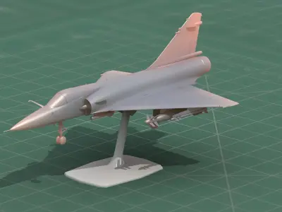 Mirage2000C Jet Fighter 3D Print Model 3D print model