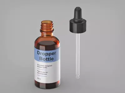 Realistic  Dropper Bottle 3D model