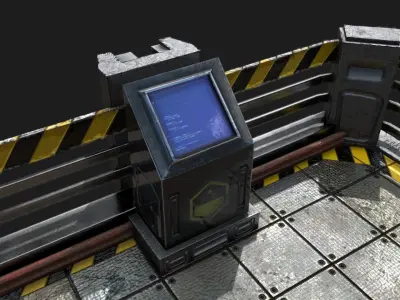3D Lowpoly - SCIFI LIFT ELEVATOR Low-poly 3D model