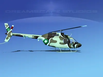 Bell OH-58B Pakistan Army 3D model