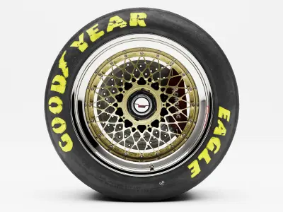BBS E55 Goodyear Eagle V2 Combo 3D model