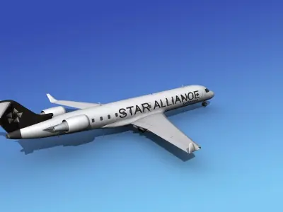 Bombardier CRJ700 Star Alliance 3D model