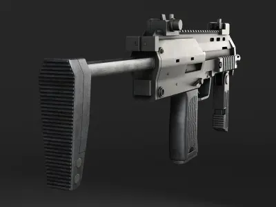 MP7A1 submachine gun Low-poly 3D model