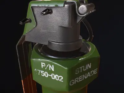 M84 Stun Grenade Low-poly 3D model