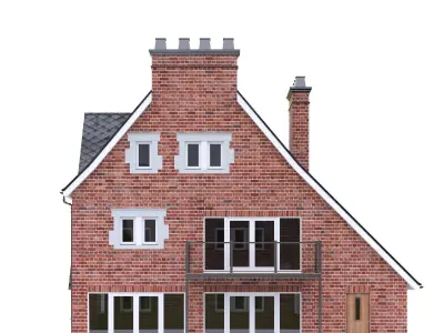 English Brick House 20 Low-poly 3D model