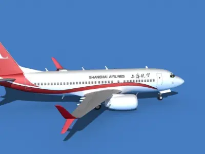Boeing 737 MAX 7 Shanghai Airlines 3D model
