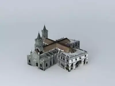 Cathedral St Peter the Apostle San Pedro de Macoris Dominic... Free 3D model