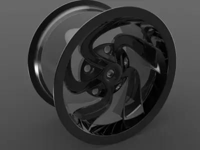 Go-Kart Tyre Rim 3D model