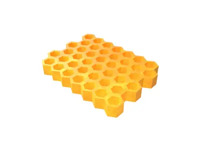 Honeycomb v1 001 Low-poly 3D model