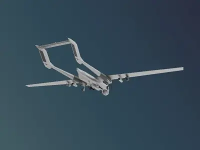 ANKA 2 UAV Low-poly 3D model