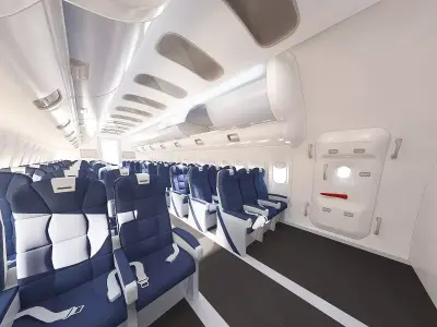 Economy Class Interior 3D model