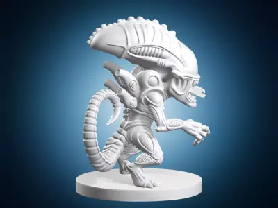 Alien Xenomorph Chibi 3D print model purchase